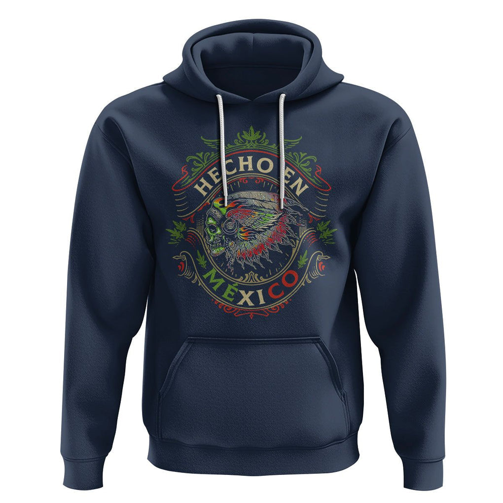 Hecho En Mexico Hoodie Aztec Skull Made In Mexico Mexican TS09 Navy Printyourwear