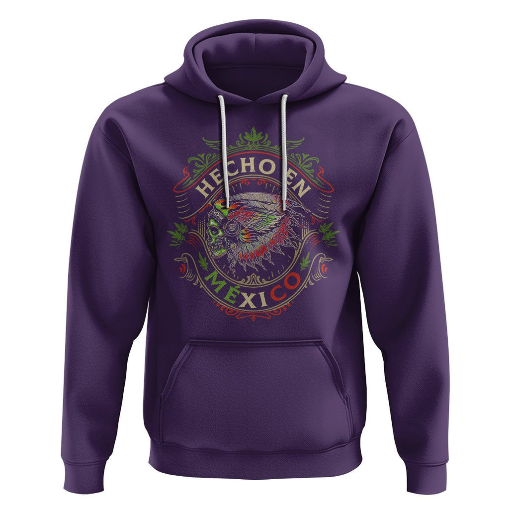 Hecho En Mexico Hoodie Aztec Skull Made In Mexico Mexican TS09 Purple Printyourwear