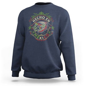 Hecho En Mexico Sweatshirt Aztec Skull Made In Mexico Mexican TS09 Navy Printyourwear