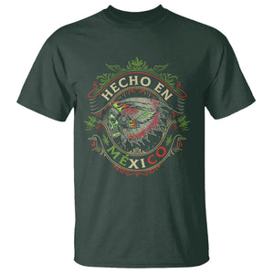 Hecho En Mexico T Shirt Aztec Skull Made In Mexico Mexican TS09 Dark Forest Green Printyourwear