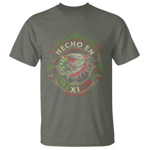 Hecho En Mexico T Shirt Aztec Skull Made In Mexico Mexican TS09 Military Green Printyourwear