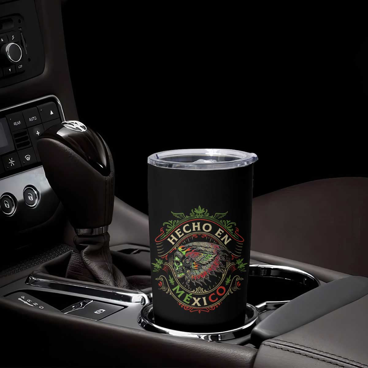 Hecho En Mexico Tumbler Cup Aztec Skull Made In Mexico Mexican TS09 Print Your Wear