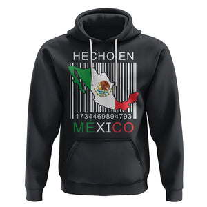 Mexican Pride Hoodie Hecho En Mexico Flag Barcode TS09 Black Printyourwear