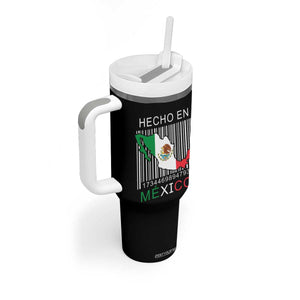 Mexican Pride Tumbler With Handle Hecho En Mexico Flag Barcode TS09 Print Your Wear