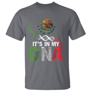 Mexican Pride T Shirt It's In My DNA Mexico Flag Proud Hispanic TS09 Charcoal Printyourwear