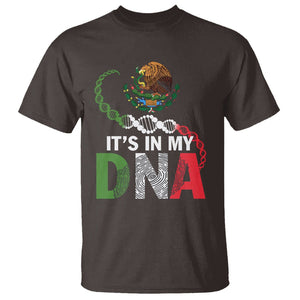 Mexican Pride T Shirt It's In My DNA Mexico Flag Proud Hispanic TS09 Dark Chocolate Printyourwear