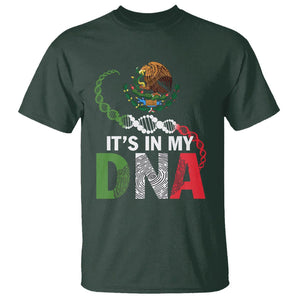 Mexican Pride T Shirt It's In My DNA Mexico Flag Proud Hispanic TS09 Dark Forest Green Printyourwear