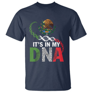 Mexican Pride T Shirt It's In My DNA Mexico Flag Proud Hispanic TS09 Navy Printyourwear