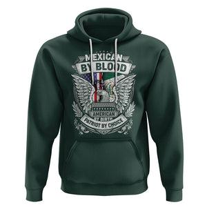 Mexican By Blood American By Birth Patriot By Choice Hoodie TS09 Dark Forest Green Printyourwear