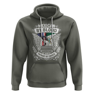 Mexican By Blood American By Birth Patriot By Choice Hoodie TS09 Military Green Printyourwear