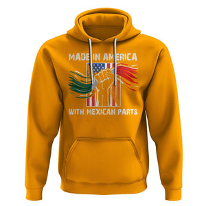 Made In America with Mexican Parts Hoodie TS09 Gold Printyourwear