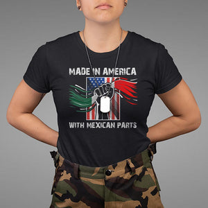 Made In America with Mexican Parts T Shirt TS09 Black Printyourwear