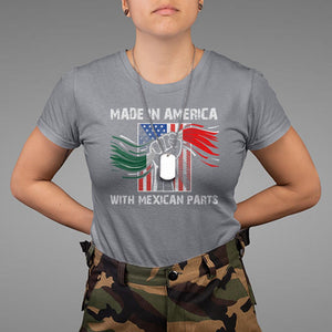 Made In America with Mexican Parts T Shirt TS09 Charcoal Printyourwear