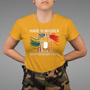 Made In America with Mexican Parts T Shirt TS09 Gold Printyourwear