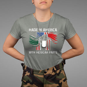 Made In America with Mexican Parts T Shirt TS09 Military Green Printyourwear