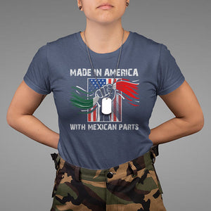 Made In America with Mexican Parts T Shirt TS09 Navy Printyourwear