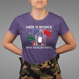 Made In America with Mexican Parts T Shirt TS09 Purple Printyourwear