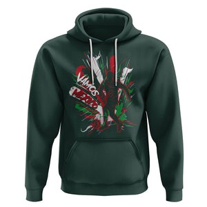 Mexican Soccer Fan Hoodie Vamos Mexico Football Fans TS09 Dark Forest Green Printyourwear