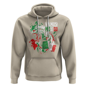 Mexican Soccer Fan Hoodie Vamos Mexico Flag Tiger TS09 Sand Printyourwear