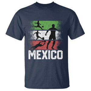 Mexican Soccer Fan T Shirt Mexico Flag Football Team TS09 Navy Printyourwear