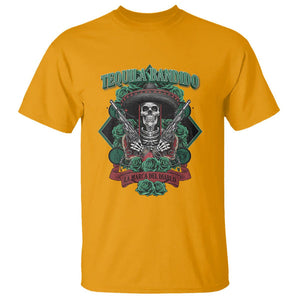 Tequila Bandido Funny Drinking Mexican Skeleton Sombrero T Shirt TS09 Gold Printyourwear