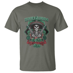 Tequila Bandido Funny Drinking Mexican Skeleton Sombrero T Shirt TS09 Military Green Printyourwear