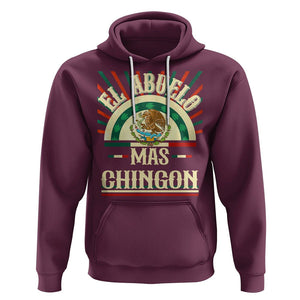 El Abuelo Mas Chingon Mexican Grandpa Mexico Father's Day Hoodie TS09 Maroon Printyourwear