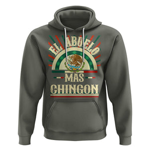 El Abuelo Mas Chingon Mexican Grandpa Mexico Father's Day Hoodie TS09 Military Green Printyourwear