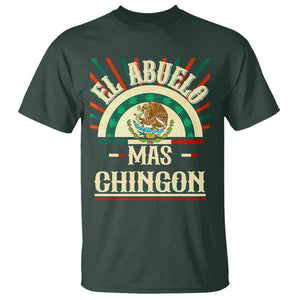 El Abuelo Mas Chingon Mexican Grandpa Mexico Father's Day T Shirt TS09 Dark Forest Green Printyourwear