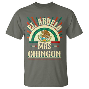 El Abuelo Mas Chingon Mexican Grandpa Mexico Father's Day T Shirt TS09 Military Green Printyourwear