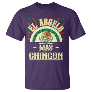 El Abuelo Mas Chingon Mexican Grandpa Mexico Father's Day T Shirt TS09 Purple Printyourwear