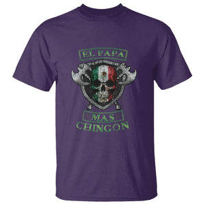 Mexican Dad T Shirt El Papa Mas Chingon Mexico Father's Day TS09 Purple Printyourwear