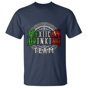 Mexican Drinking Team T Shirt Funny Mexico Flag Beer Party TS09 Navy Printyourwear