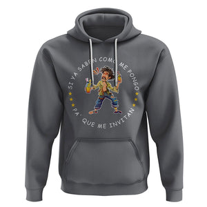 Funny Mexican Drinking Hoodie Si ya saben como me pongo pa' que me invitan Drunk Meme TS09 Charcoal Printyourwear