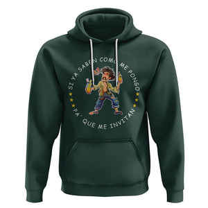 Funny Mexican Drinking Hoodie Si ya saben como me pongo pa' que me invitan Drunk Meme TS09 Dark Forest Green Printyourwear