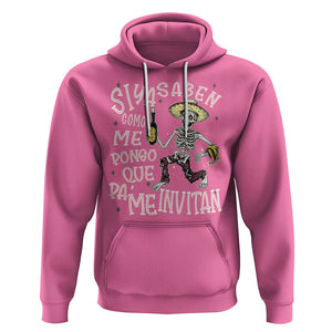 Funny Mexican Drinking Hoodie Si ya saben como me pongo pa' que me invitan Drunk Skeleton TS09 Azalea Printyourwear