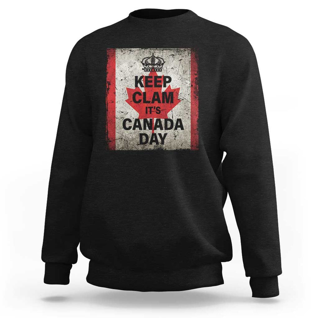 Keep Calm It's Canada Day Sweatshirt TS09 Black Print Your Wear