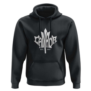 Canada Est. 1867 Maple Leaf Hoodie TS09 Black Print Your Wear