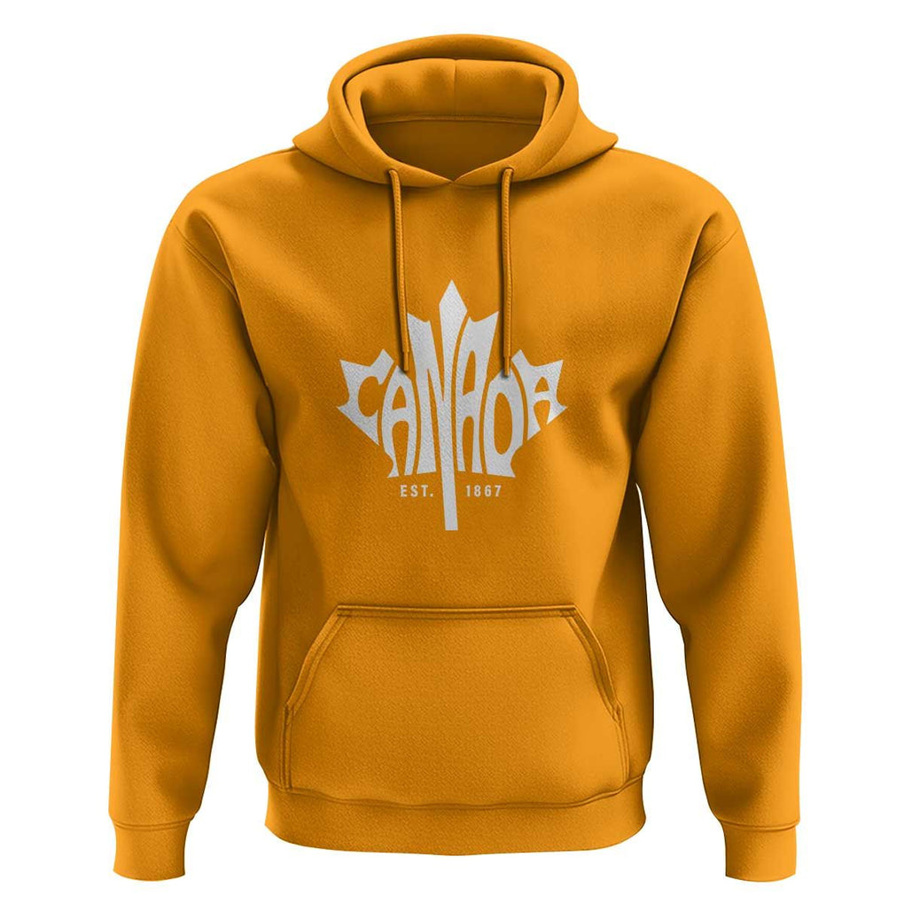 Canada Est. 1867 Maple Leaf Hoodie TS09 Gold Print Your Wear