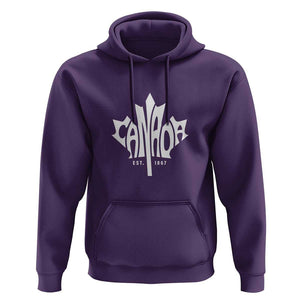 Canada Est. 1867 Maple Leaf Hoodie TS09 Purple Print Your Wear