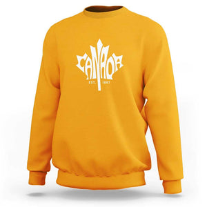 Canada Est. 1867 Maple Leaf Sweatshirt TS09 Gold Print Your Wear