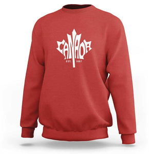 Canada Est. 1867 Maple Leaf Sweatshirt TS09 Red Print Your Wear