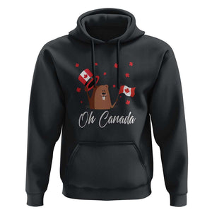 Cute Groundhog Happy Canada Day Hoodie TS09 Black Print Your Wear