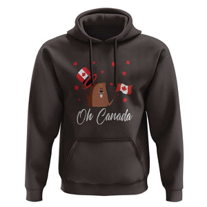 Cute Groundhog Happy Canada Day Hoodie TS09 Dark Chocolate Print Your Wear