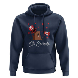 Cute Groundhog Happy Canada Day Hoodie TS09 Navy Print Your Wear