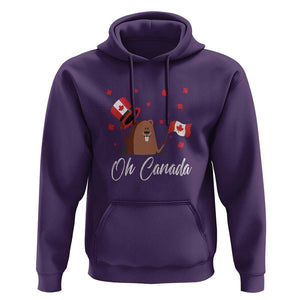 Cute Groundhog Happy Canada Day Hoodie TS09 Purple Print Your Wear