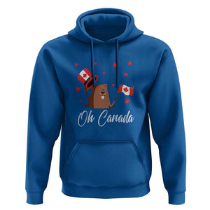 Cute Groundhog Happy Canada Day Hoodie TS09 Royal Blue Print Your Wear