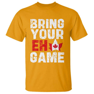 Funny Canadian T Shirt Bring Your Eh Game Canada Flag Maple Leaf TS09 Gold Print Your Wear