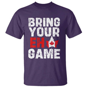 Funny Canadian T Shirt Bring Your Eh Game Canada Flag Maple Leaf TS09 Purple Print Your Wear