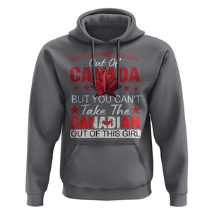 Canadian Hoodie You Can't Take This Girl Out Of Canada TS09 Charcoal Print Your Wear